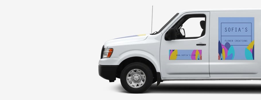 Rótulos personalizados para vehículos Publicidad exterior: rótulos magnéticos