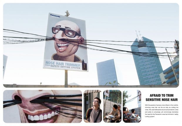 Campaña «Baldy» de Panasonic Publicidad exterior: cartel de Panasonic