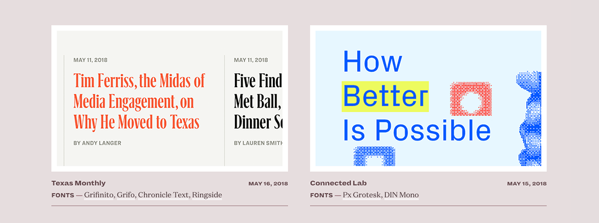 Sito web su tipografia Webbplats om typografi