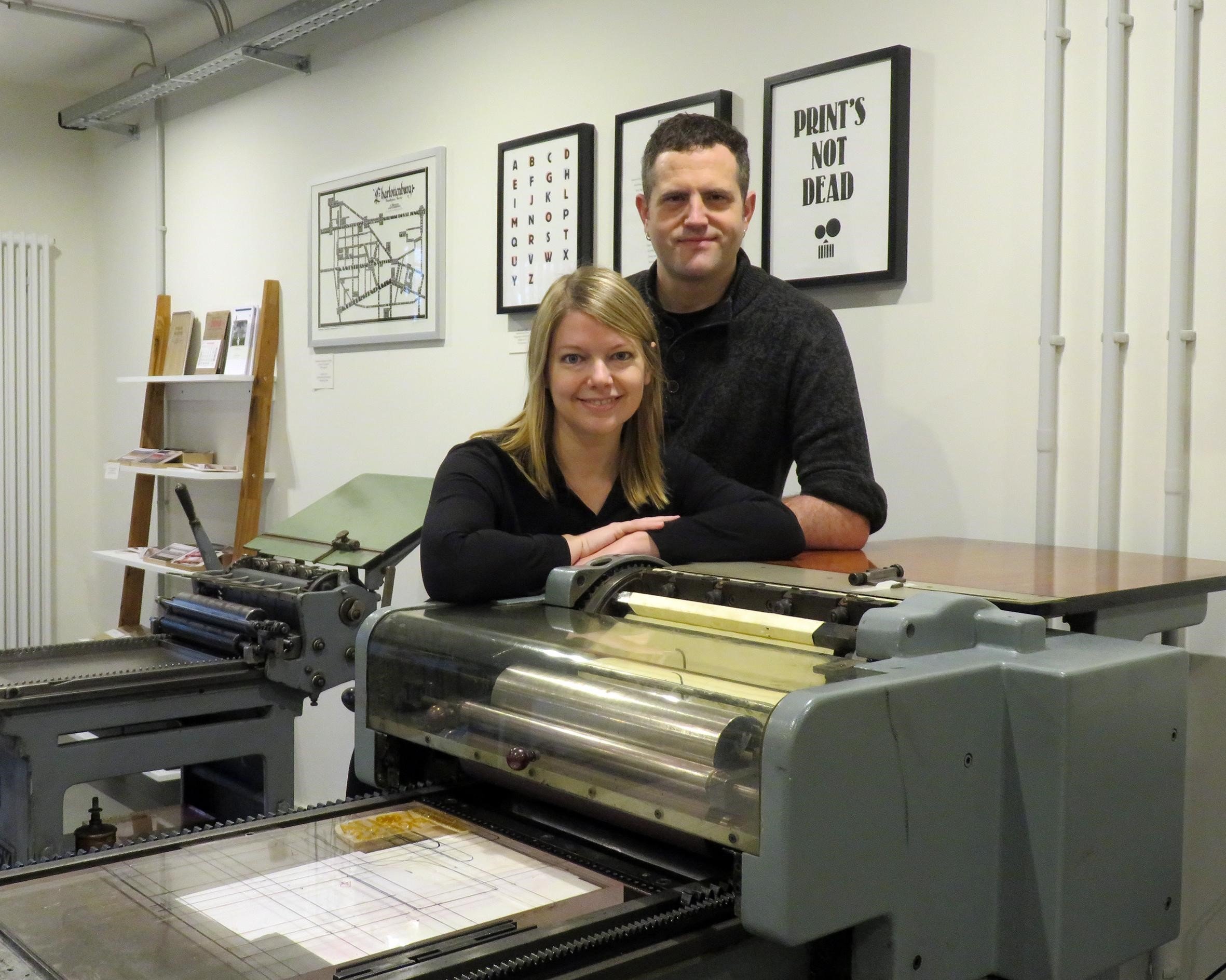 Laureen and John from Volta Press in Berlin