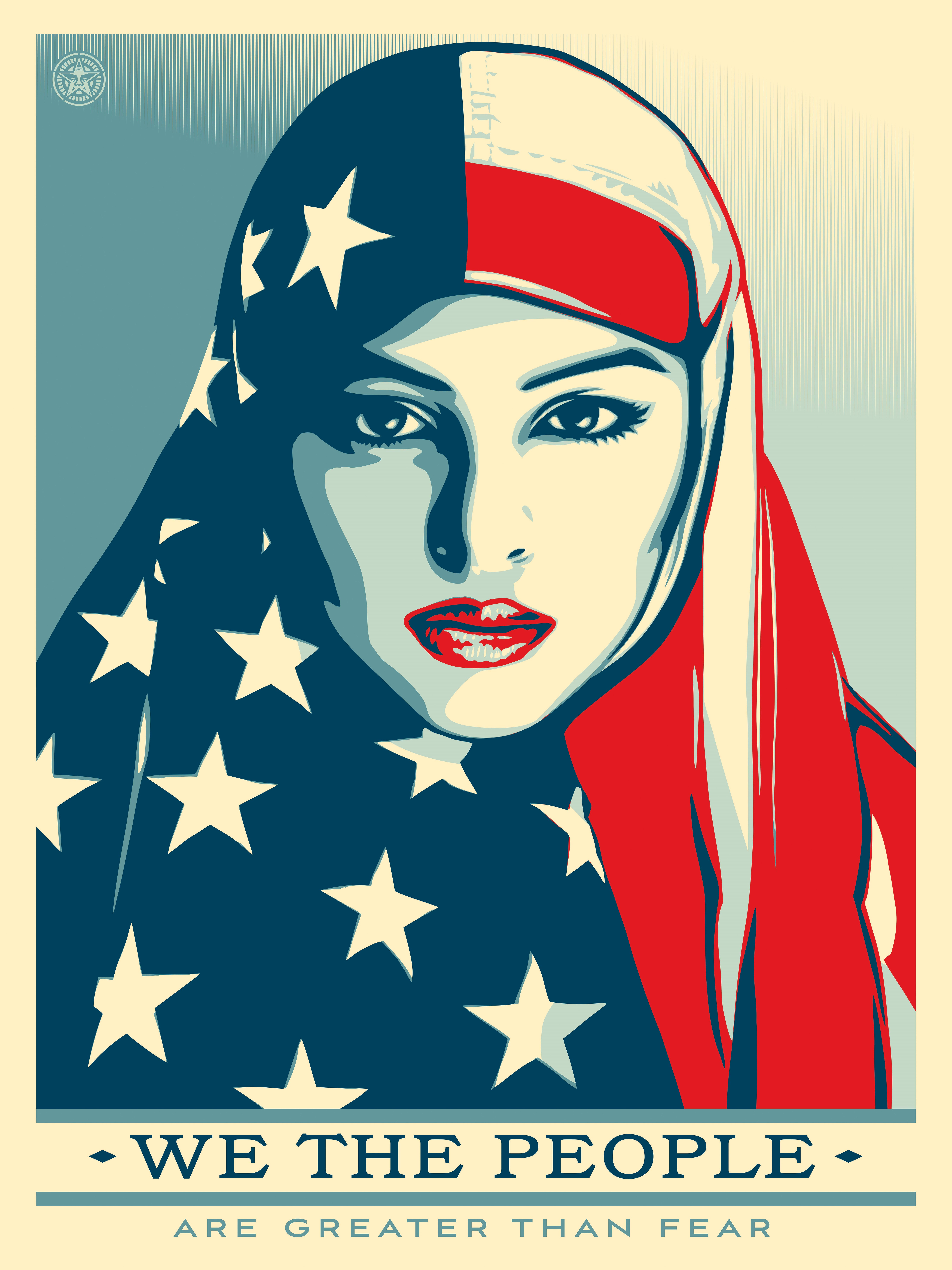 Shepard Fairey, We the People Are Greater Than Fear, 2017