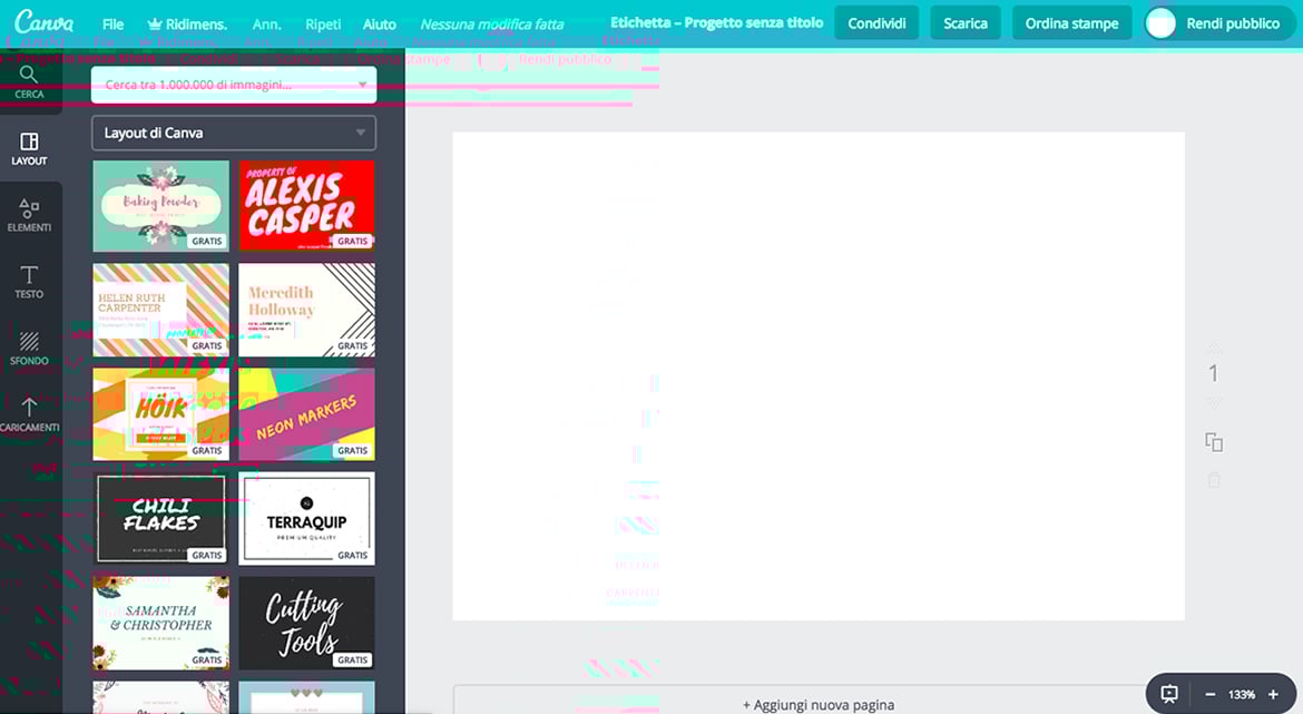 Creare adesivi on line con Canva Skapa klistermärken online med Canva