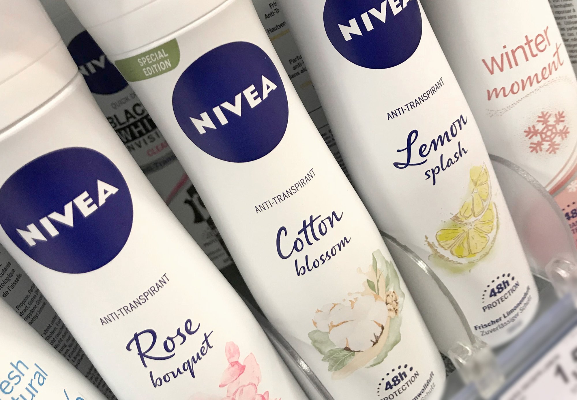 NIVEA Care Type in use on product packaging