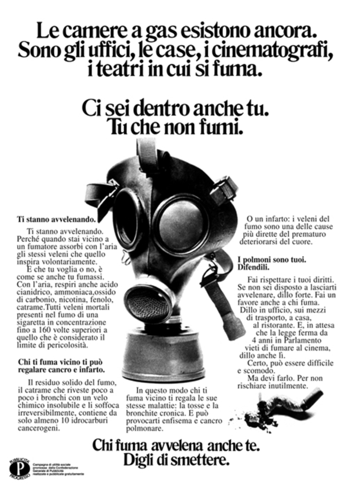 Poster campagna contro il fumo