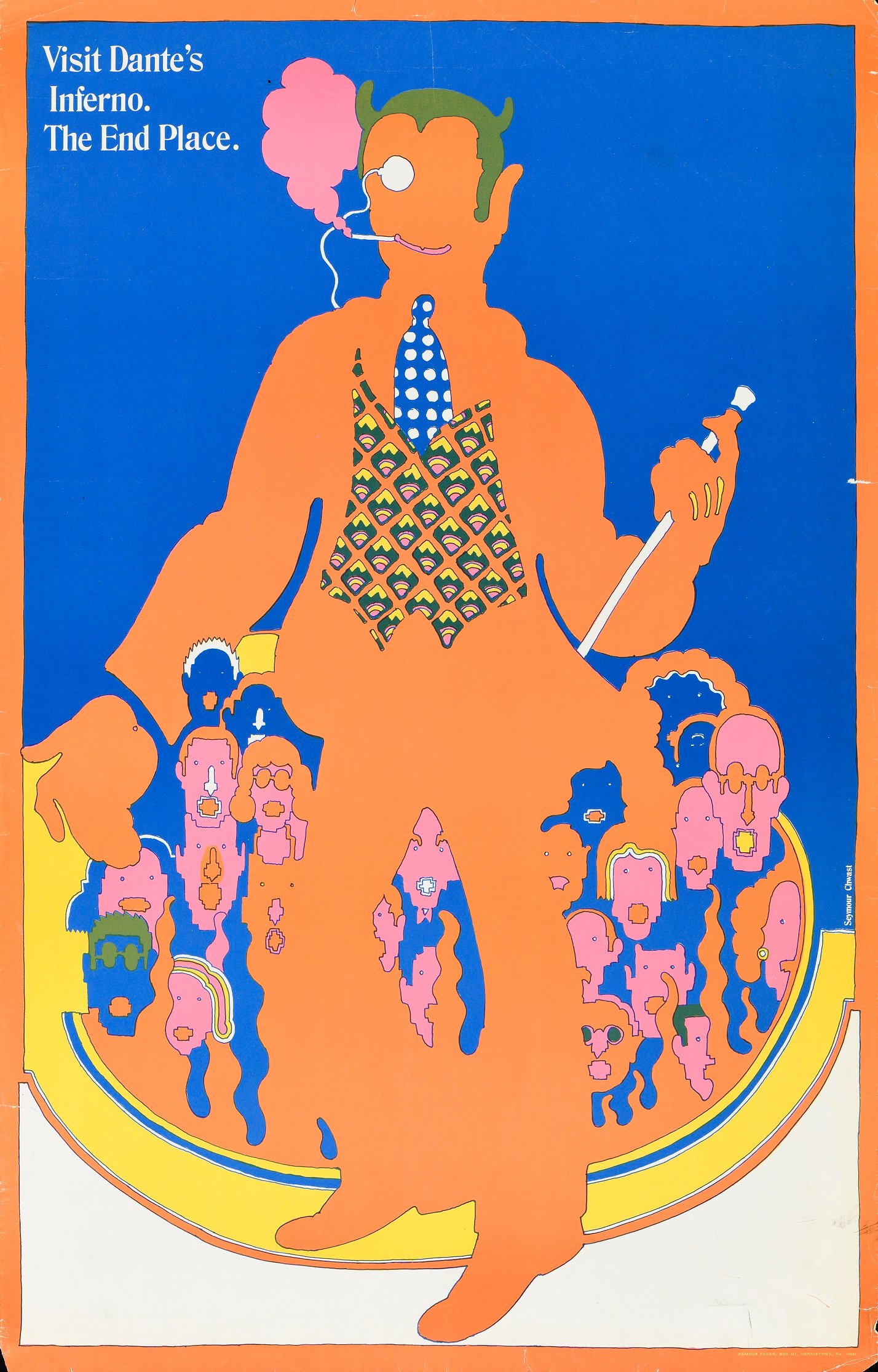 Il poster “Visit Dante’s Inferno” di Seymour Chwast, 1967. Il poster “Visit Dante’s Inferno” di Seymour Chwast, 1967.