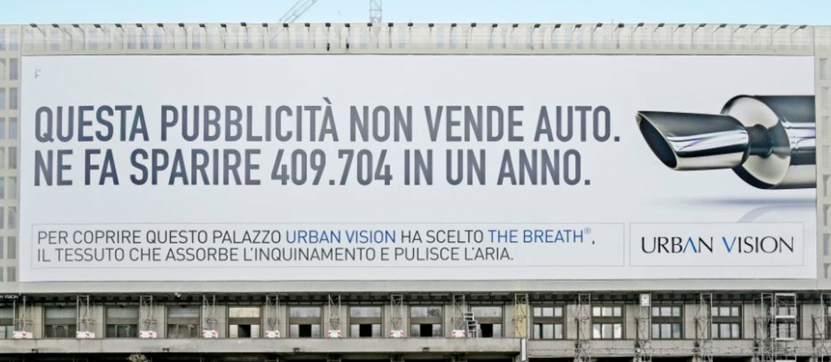Cartellonistica, affissioni e pitture che “mangiano” lo smog