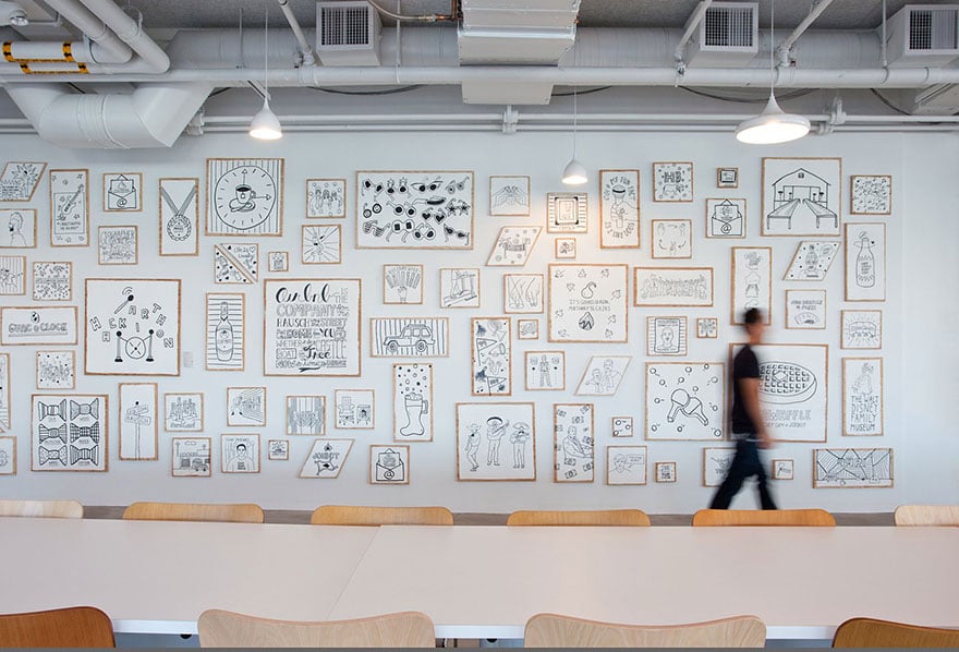 The Airbnb offices. Image credits: customspaces.com