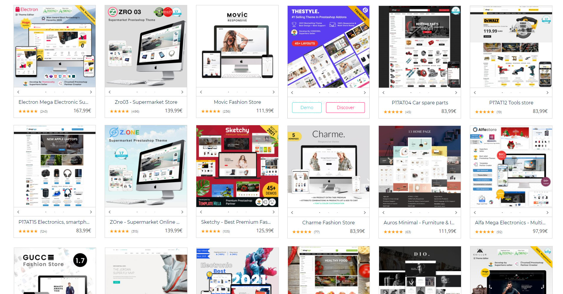 Learning to use PrestaShop: choosing templates and modules