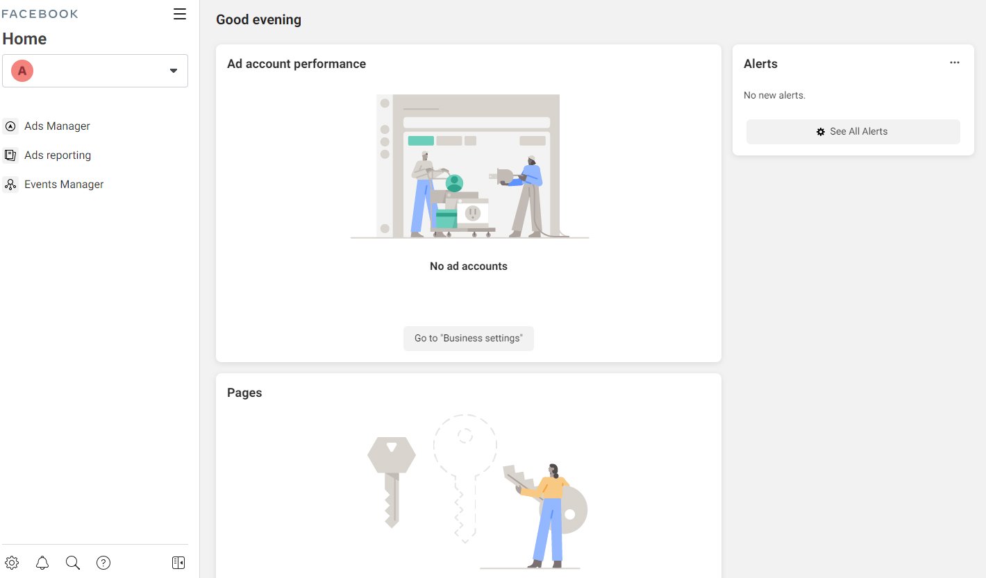 The Facebook Business Manager interface