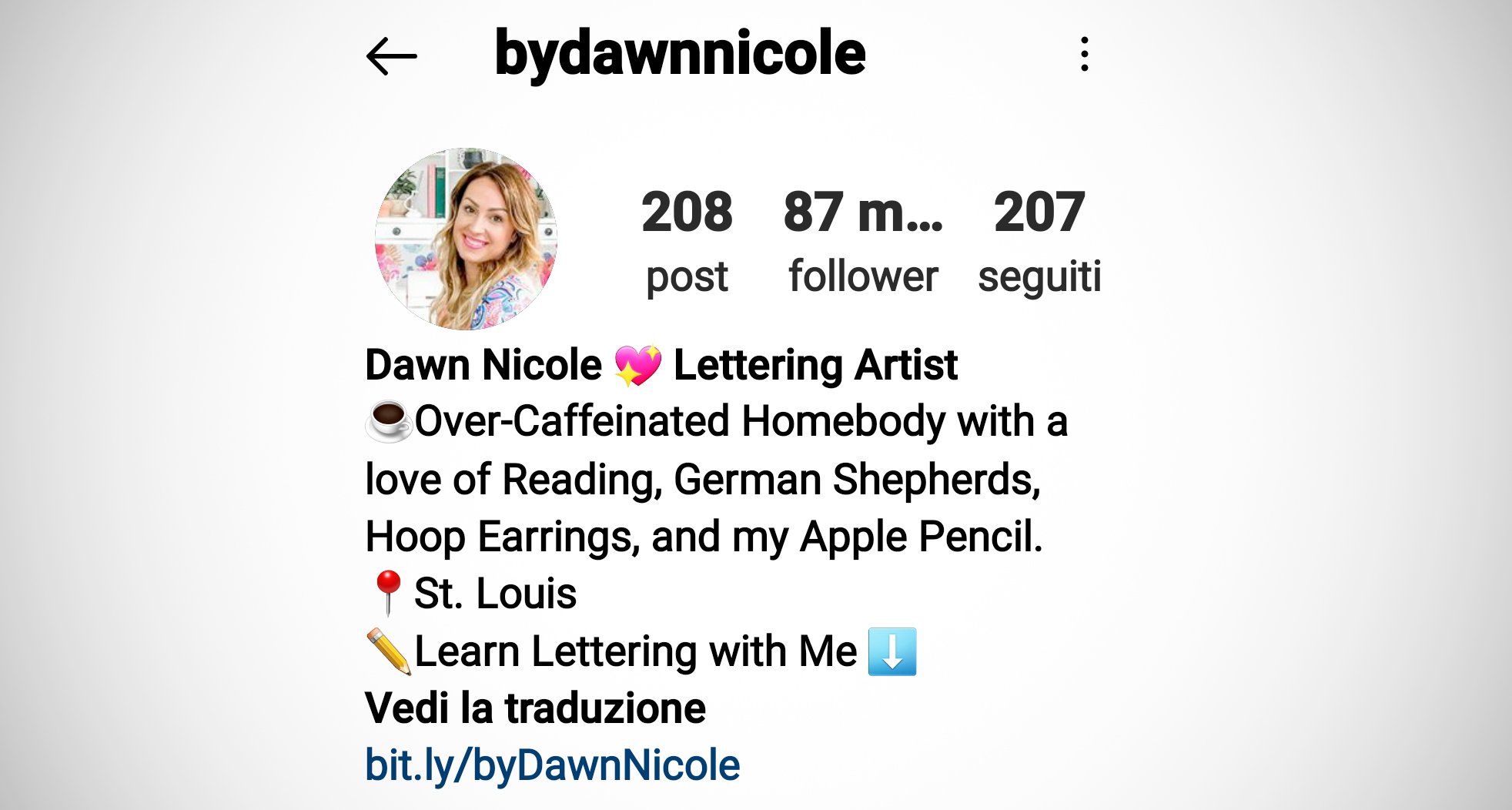 Biografia Instagram