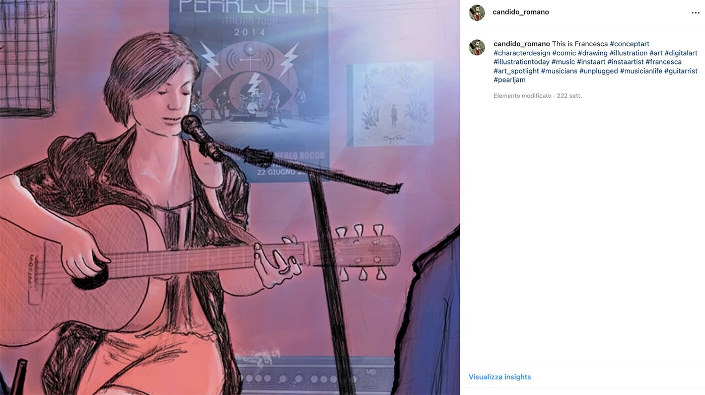 Usare gli hashtag su instagram è utilissimo. Esempio di hashtag usati da un illustratore sulla sua pagina instagram Hashtags op Instagram