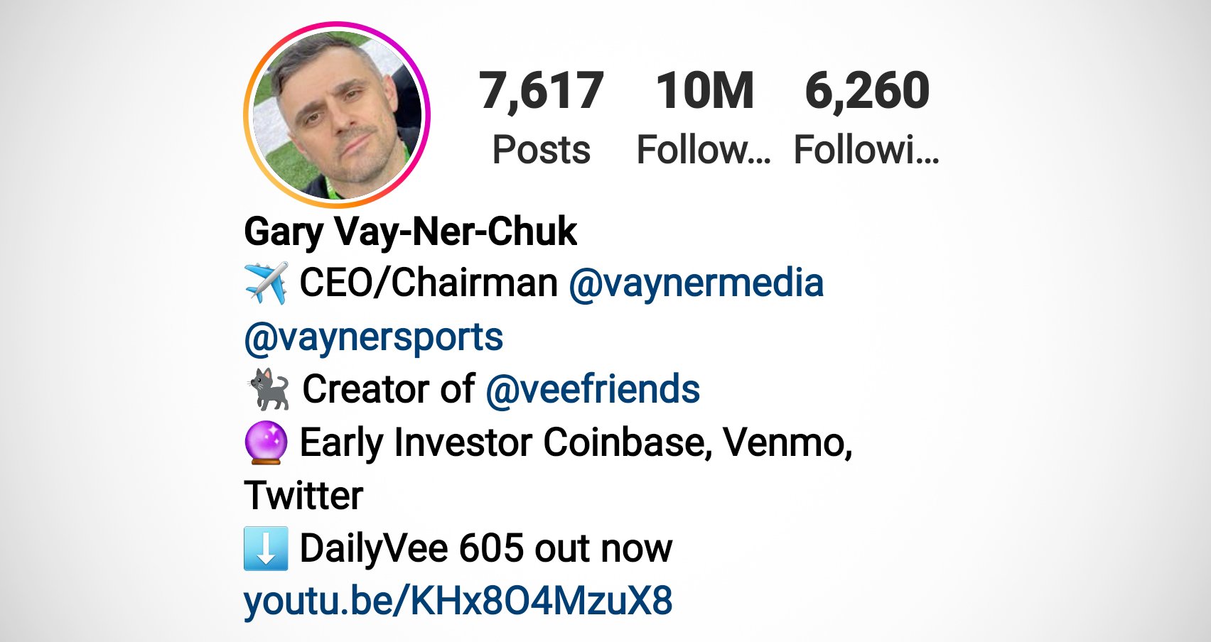 Instagram biography of a company CEO