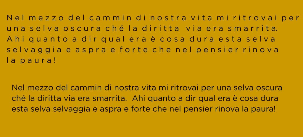 Spaziatura eccessiva tra le lettere