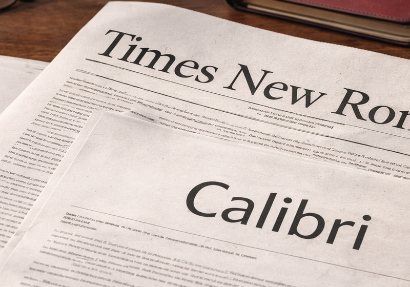 Calibri o Times New Roman? Quando un font diventa una questione istituzionale