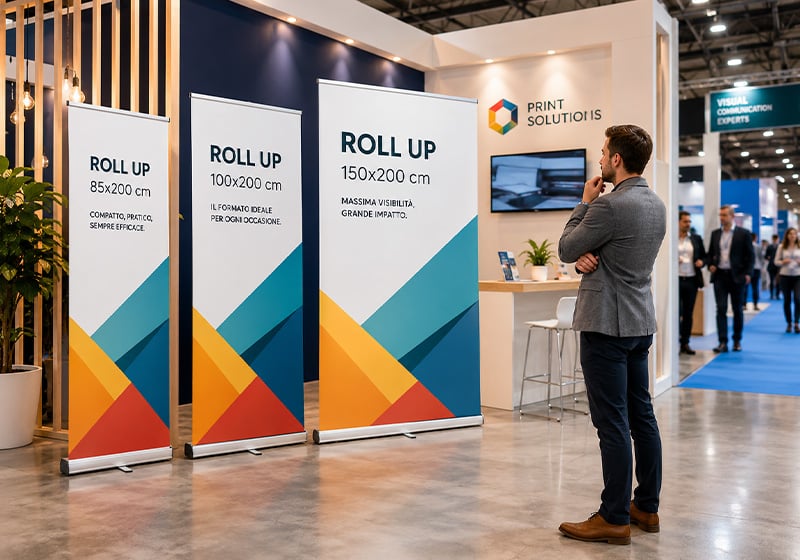 Dimensioni Roll Up: misure standard, formati e consigli per scegliere quello giusto
